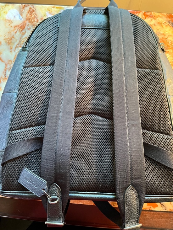 Coach Metropolitan Navy Pebbled Leather Backpack Unisex Travel Laptop Bag main image 10